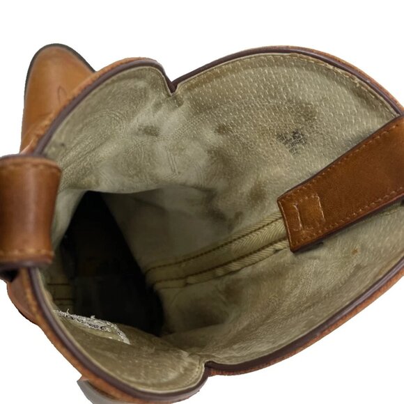 Durango Carmel Brown Leather Biker Western Cowboy Biker Boots Men's 9.5 D - Picture 12 of 14